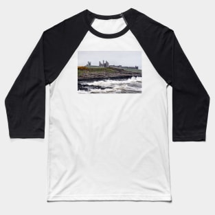 Rough waves battering the coast near Dustanburgh castle Northumberland, UK Baseball T-Shirt